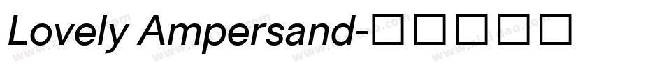 Lovely Ampersand字体转换